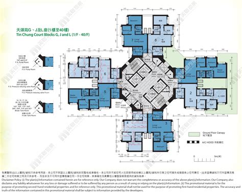 公屋大門尺寸|標準型大廈樓宇樣本平面圖 